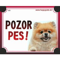 Tabuľka Pozor pes - špic